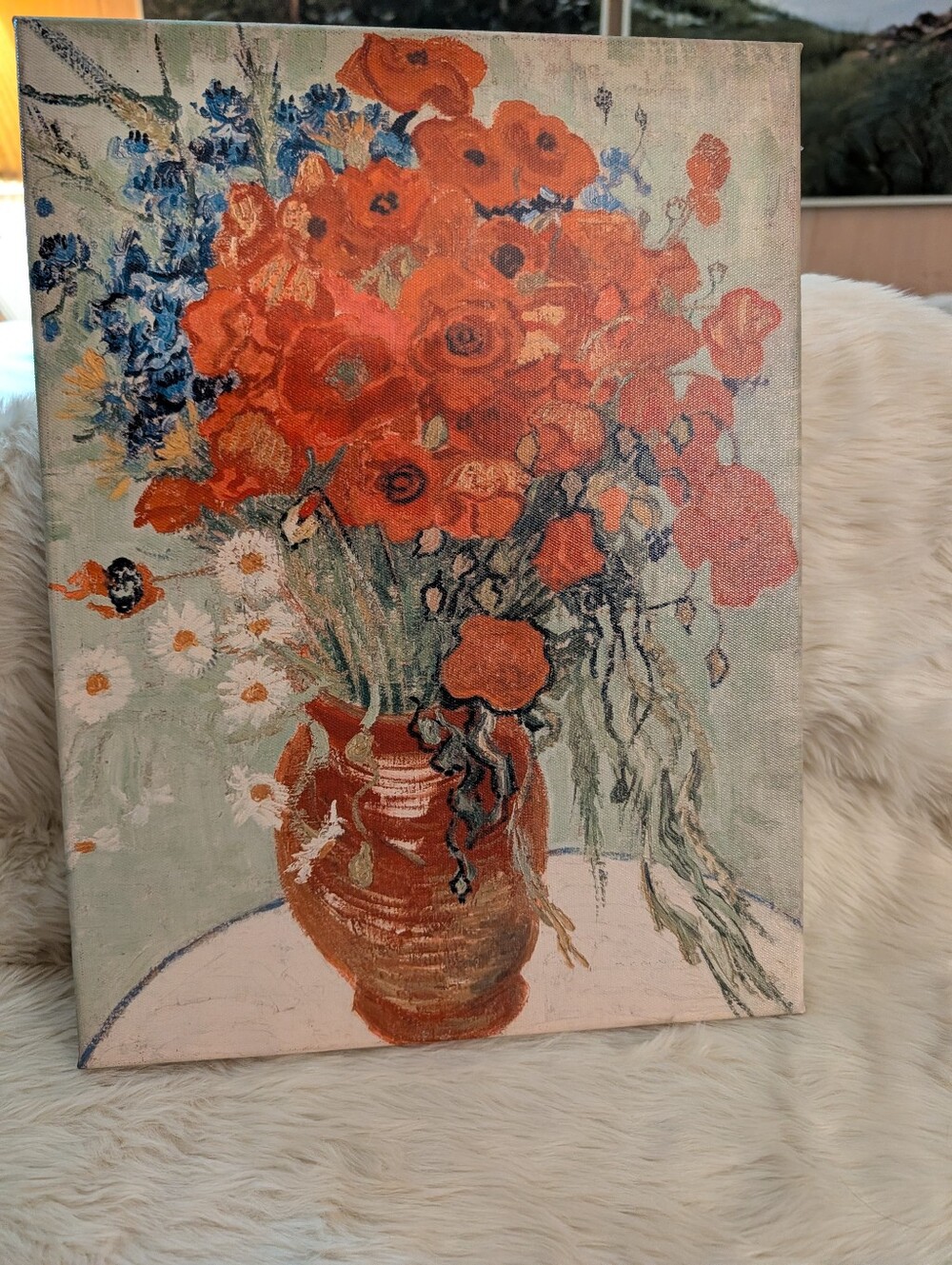 Wiecoart Canvas Art Repro Print Red Poppies And Daisies